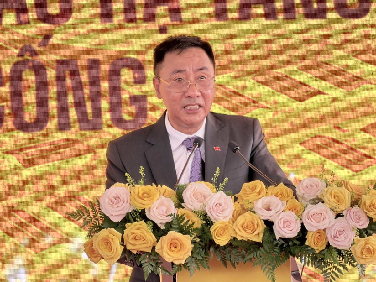 Ông Nguyễn Anh Tuấn, Phó Tổng Giám đốc Tập đoàn T&T Group phát biểu tại Lễ khởi công dự án