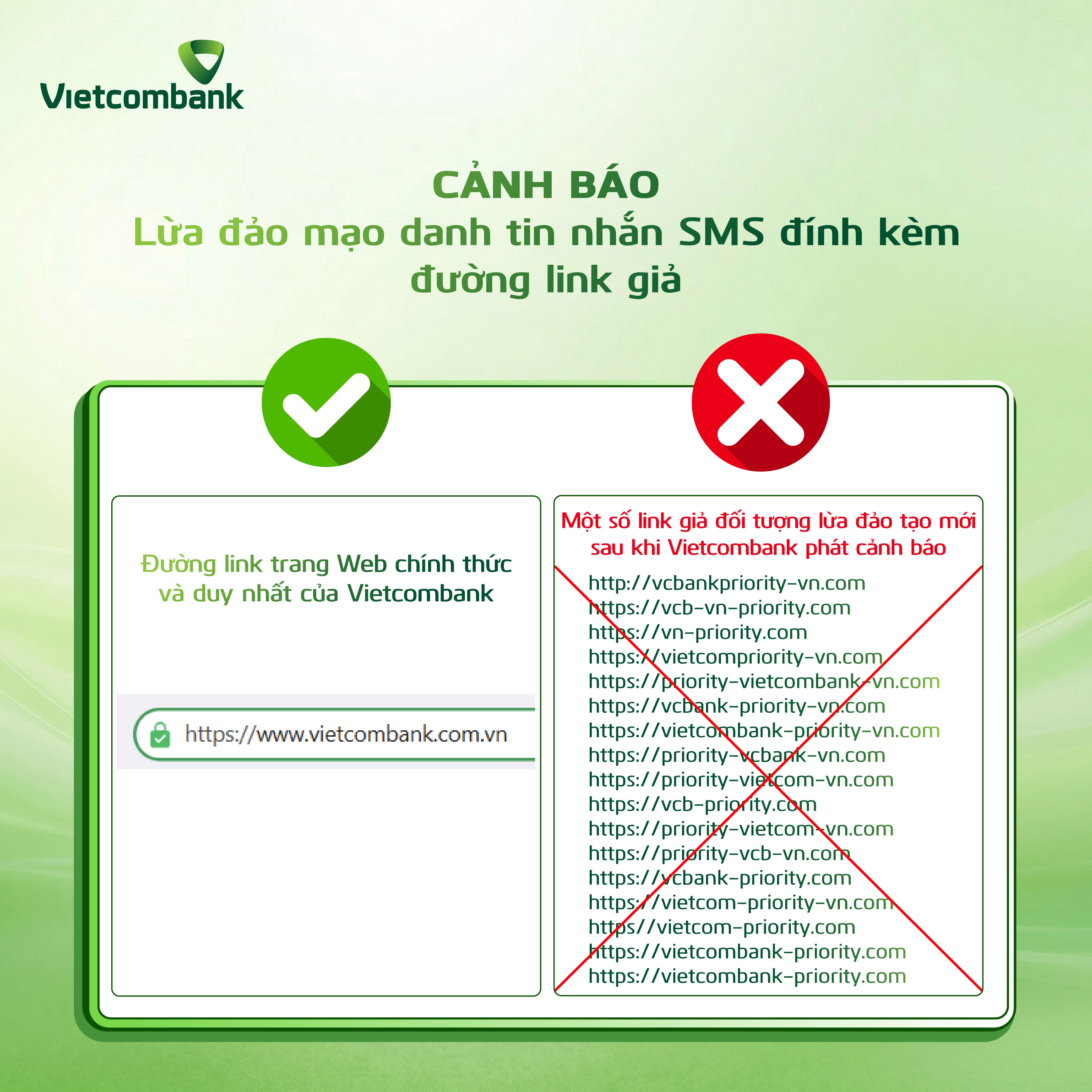 Cảnh báo thủ đoạn giả mạo Vietcombank để thu thập thông tin cá nhân nhằm lừa đảo Cảnh báo thủ đoạn giả mạo Vietcombank để thu thập thông tin cá nhân nhằm lừa đảo