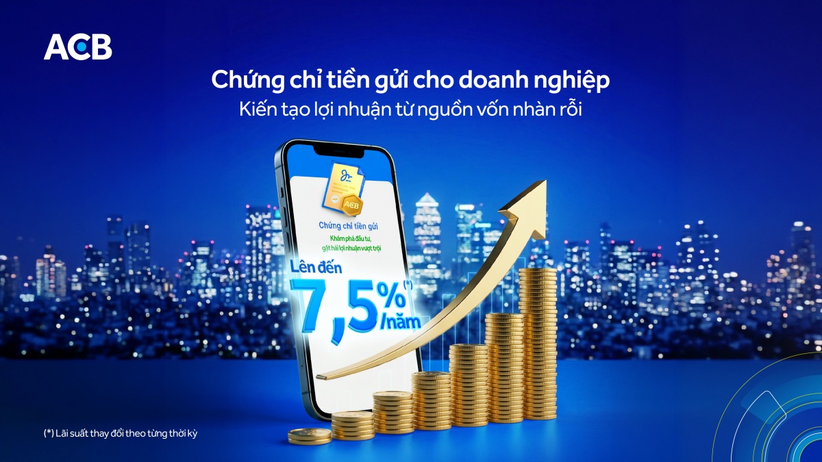 ACB phát hành chứng chỉ tiền gửi cho doanh nghiệp