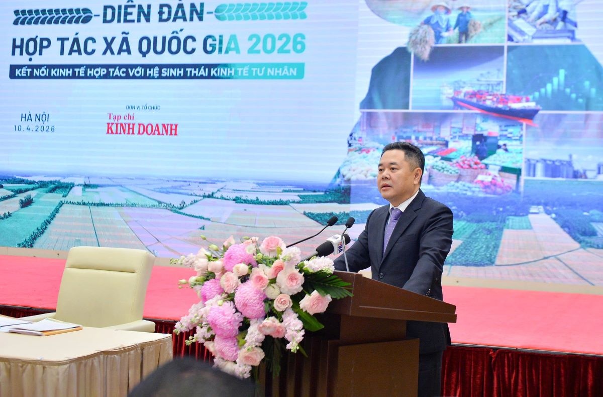 Ông Nguyễn Ngọc Cảnh - Phó Thống đốc Ngân hàng Nhà nước Việt Nam phát biểu tại Diễn đàn Hợp tác xã Quốc gia 2026