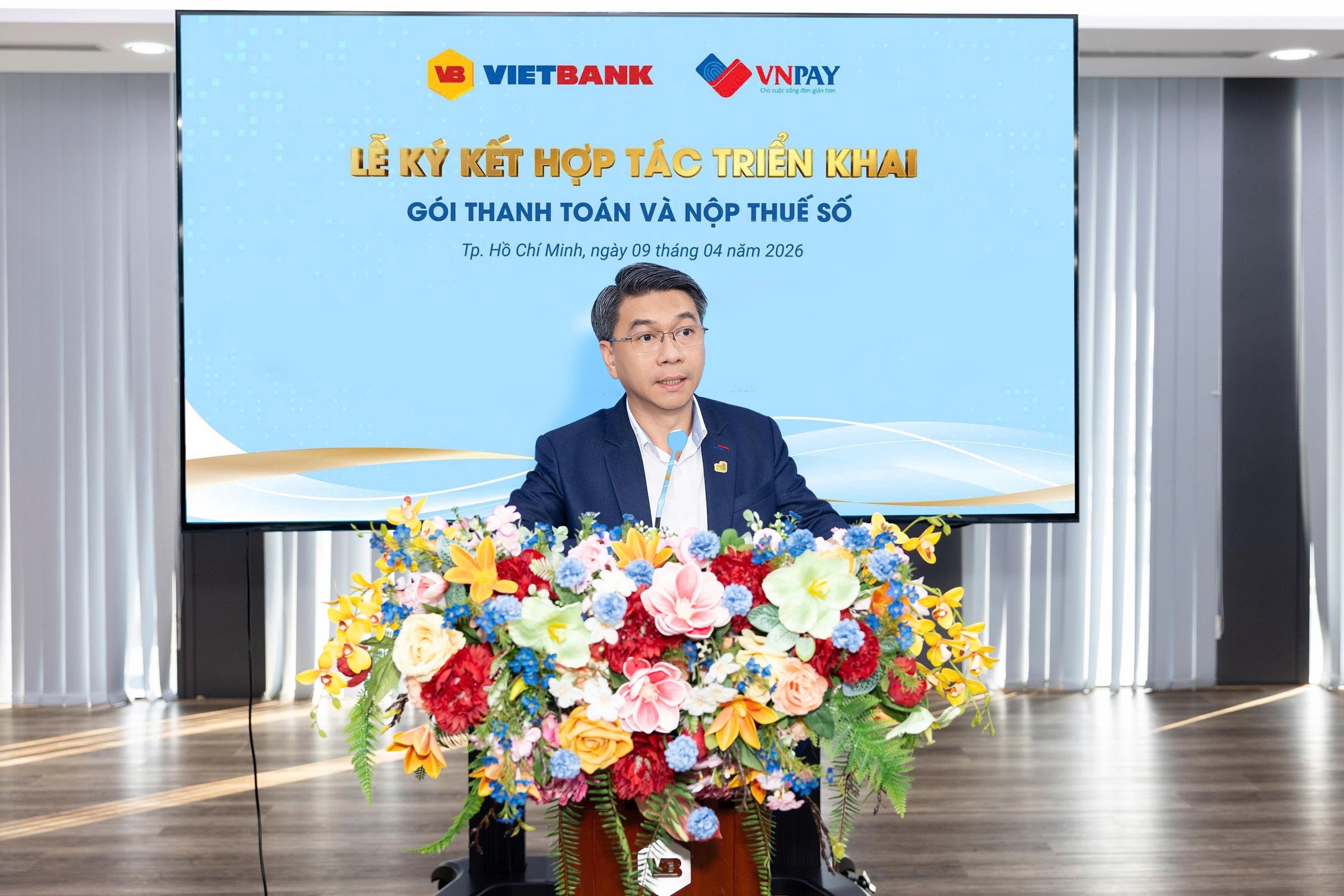 Ông Nguyễn Hữu Phúc – Phó Tổng giám đốc VNPAY chia sẻ định hướng triển khai giải pháp thanh toán và nộp thuế số