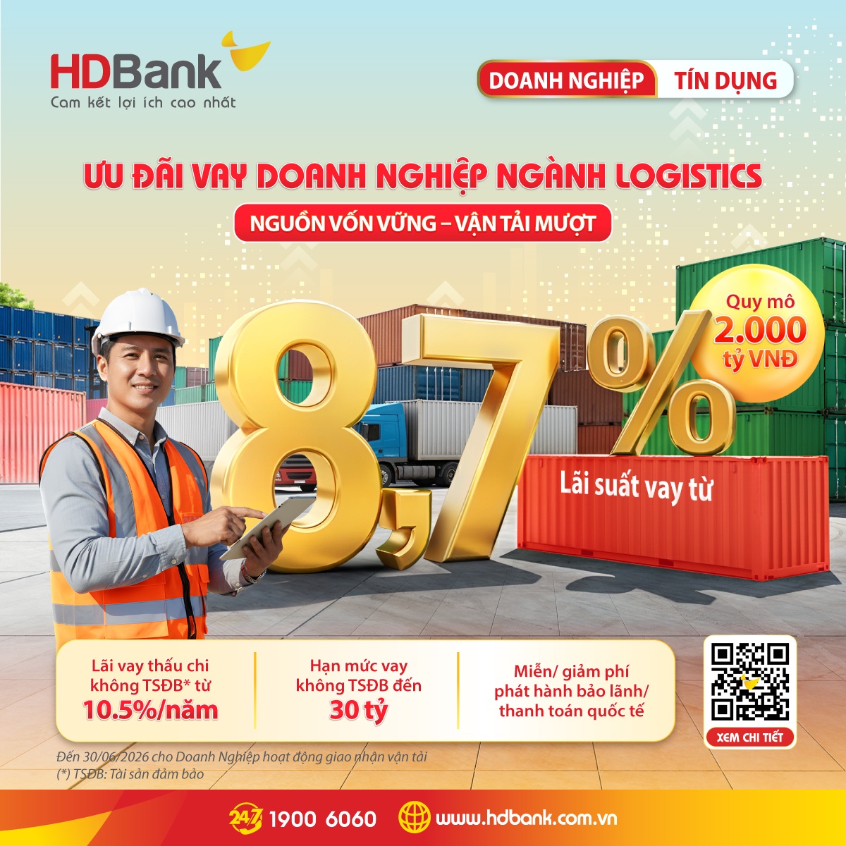 HDBank tung “combo” tài chính hỗ trợ nhà thầu và doanh nghiệp logistics bứt tốc