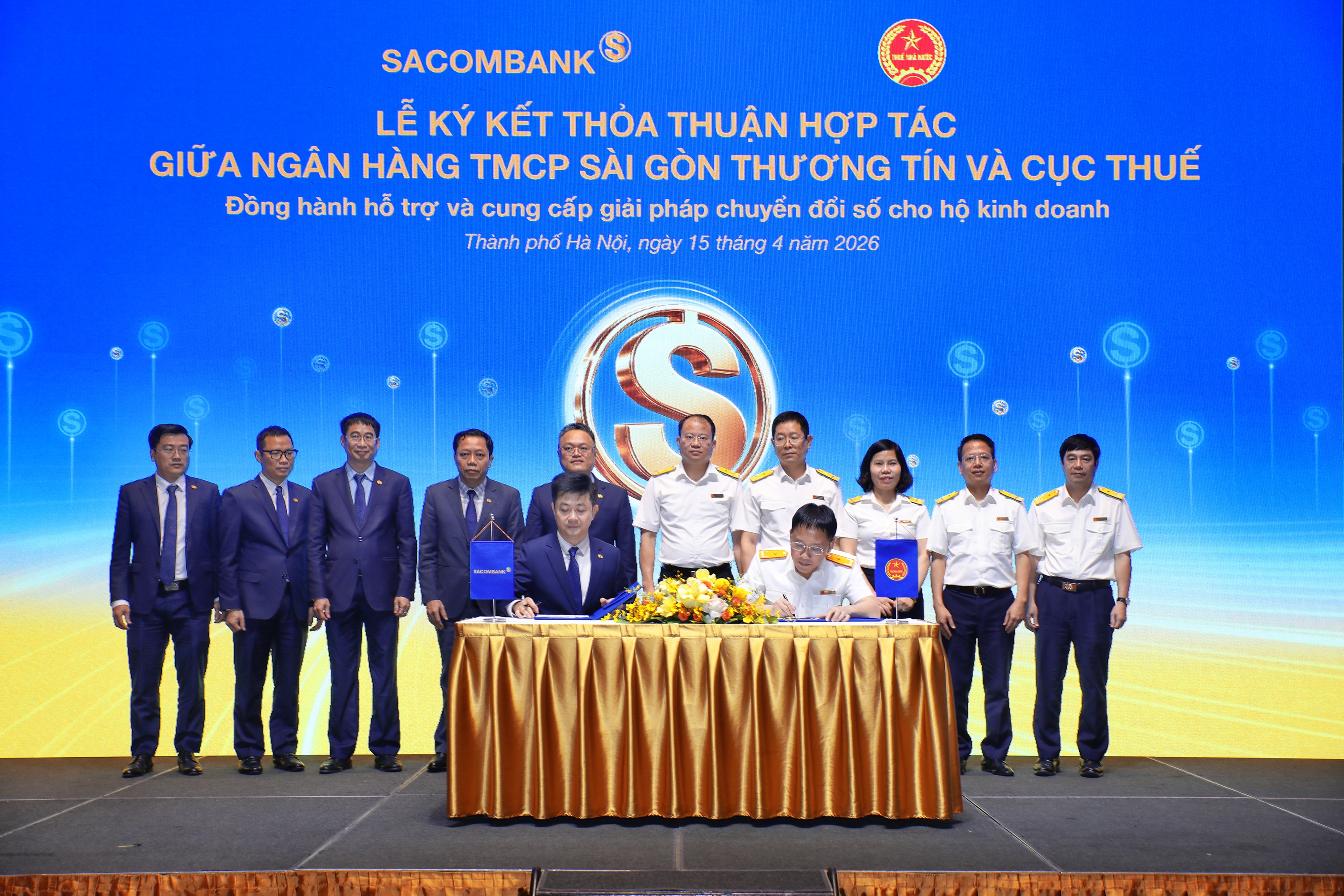 Nghi thức ký kết hợp tác giữa SACOMBANK và Cục Thuế