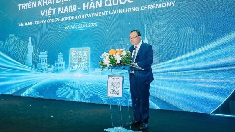 Ông Phạm Anh Tuấn - Vụ trưởng Vụ Thanh toán Ngân hàng Nhà nước Việt Nam - phát biểu tại sự kiện Ông Phạm Anh Tuấn - Vụ trưởng Vụ Thanh toán Ngân hàng Nhà nước Việt Nam - phát biểu tại sự kiện