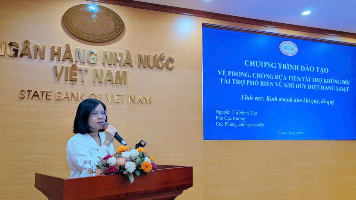 bà Nguyễn Thị Minh Thơ, Phó Cục trưởng Cục Phòng, chống rửa tiền (NHNN)