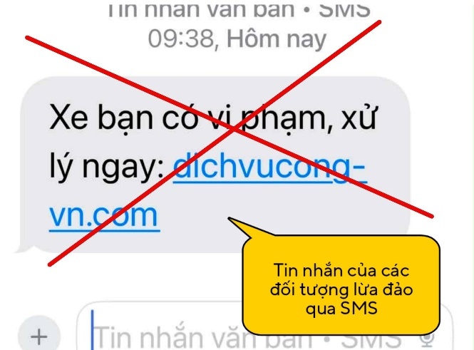 Tin nhắn của các đối tượng lừa đảo - Ảnh: Công an TP. Hà Nội Tin nhắn của các đối tượng lừa đảo - Ảnh: Công an TP. Hà Nội
