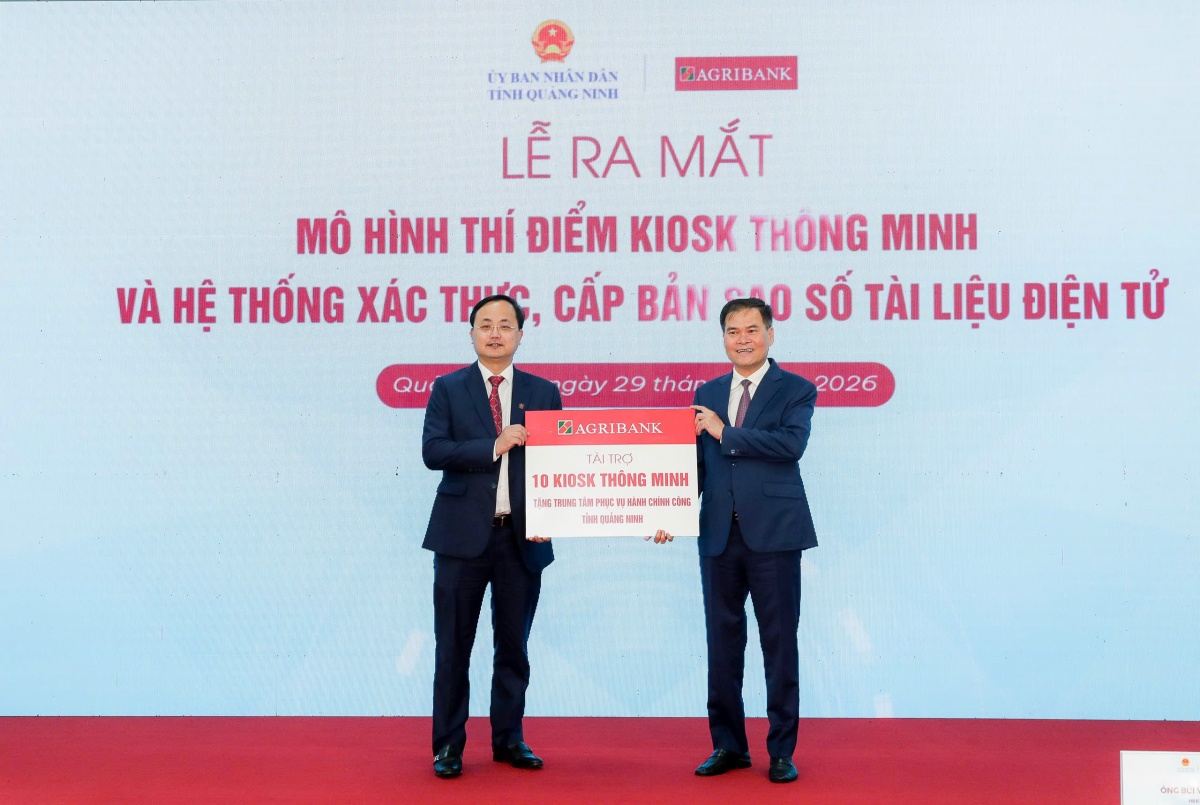 Agribank đồng hành cùng tỉnh Quảng Ninh triển khai mô hình Kiosk thông minh: Đưa hành chính số tới các đặc khu, hải đảo