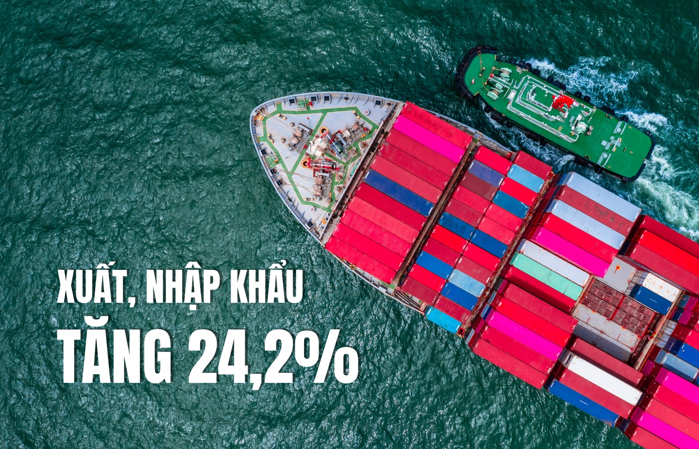 [Infographic] 4 tháng, tổng kim ngạch xuất, nhập khẩu hàng hóa tăng 24,2% so với cùng kỳ