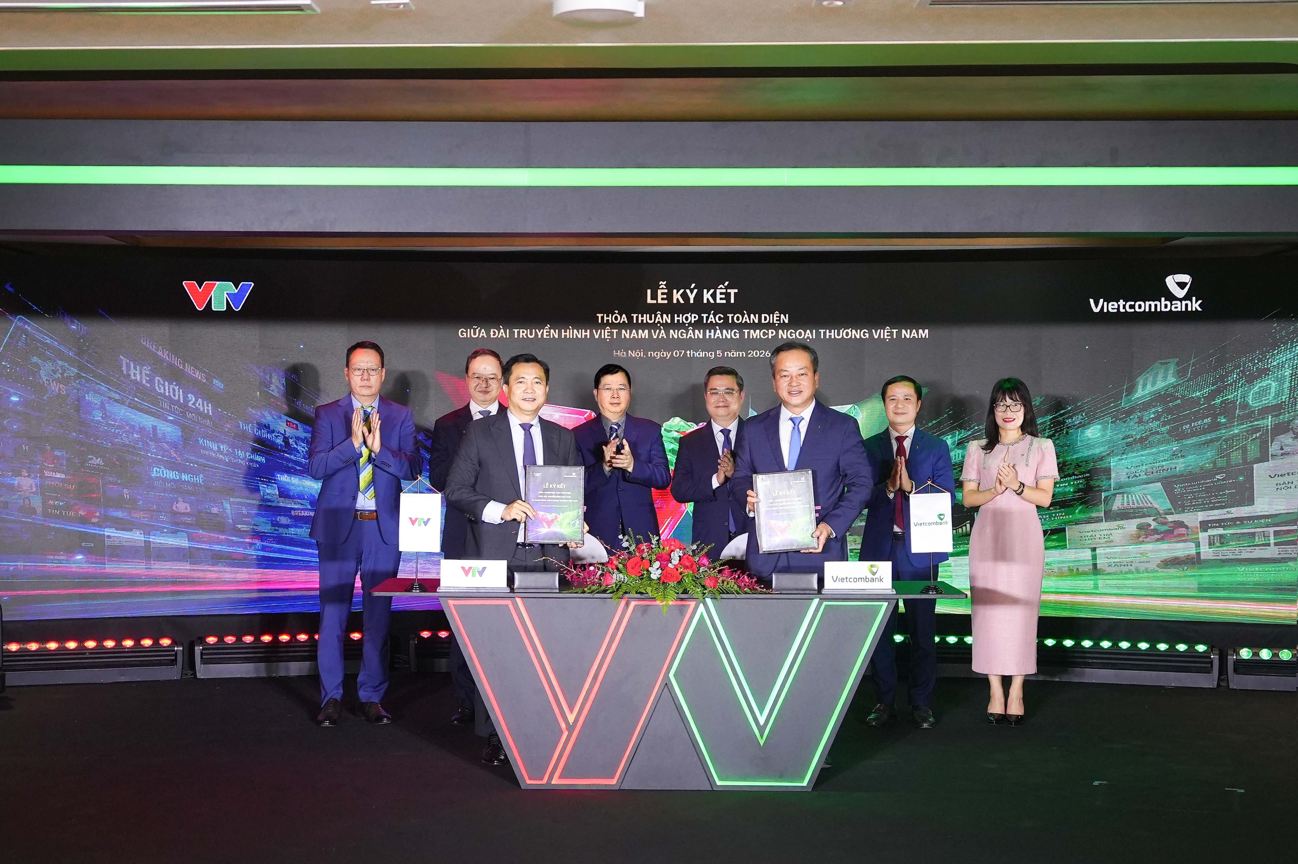 Vietcombank và VTV ký kết hợp tác toàn diện, mở không gian hội tụ giữa truyền thông và tài chính trong kỷ nguyên số