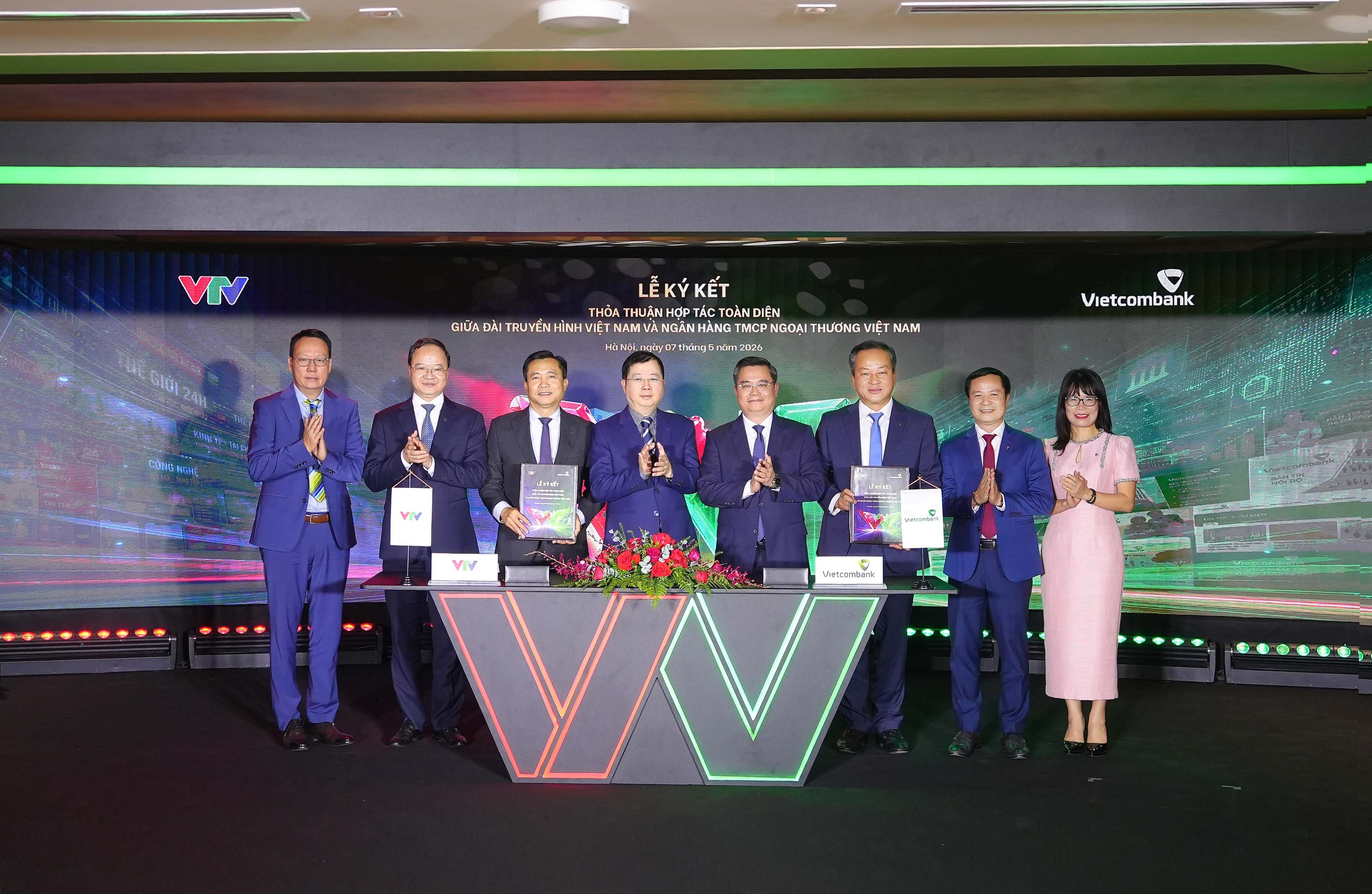Vietcombank và VTV ký kết hợp tác toàn diện, mở không gian hội tụ giữa truyền thông và tài chính trong kỷ nguyên số