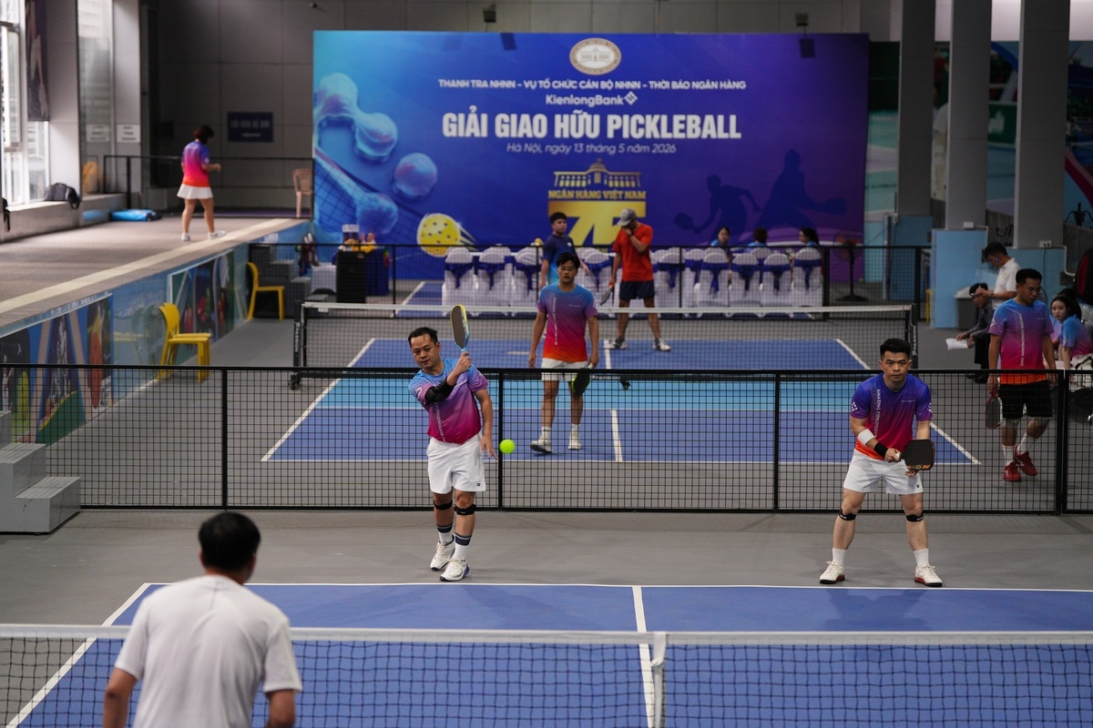 Sôi nổi giải Pickleball giao hữu giữa các đơn vị ngành Ngân hàng