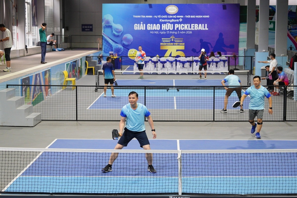 Sôi nổi giải Pickleball giao hữu giữa các đơn vị ngành Ngân hàng