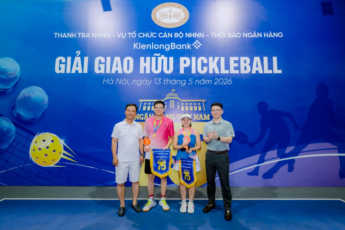 Sôi nổi giải Pickleball giao hữu giữa các đơn vị ngành Ngân hàng
