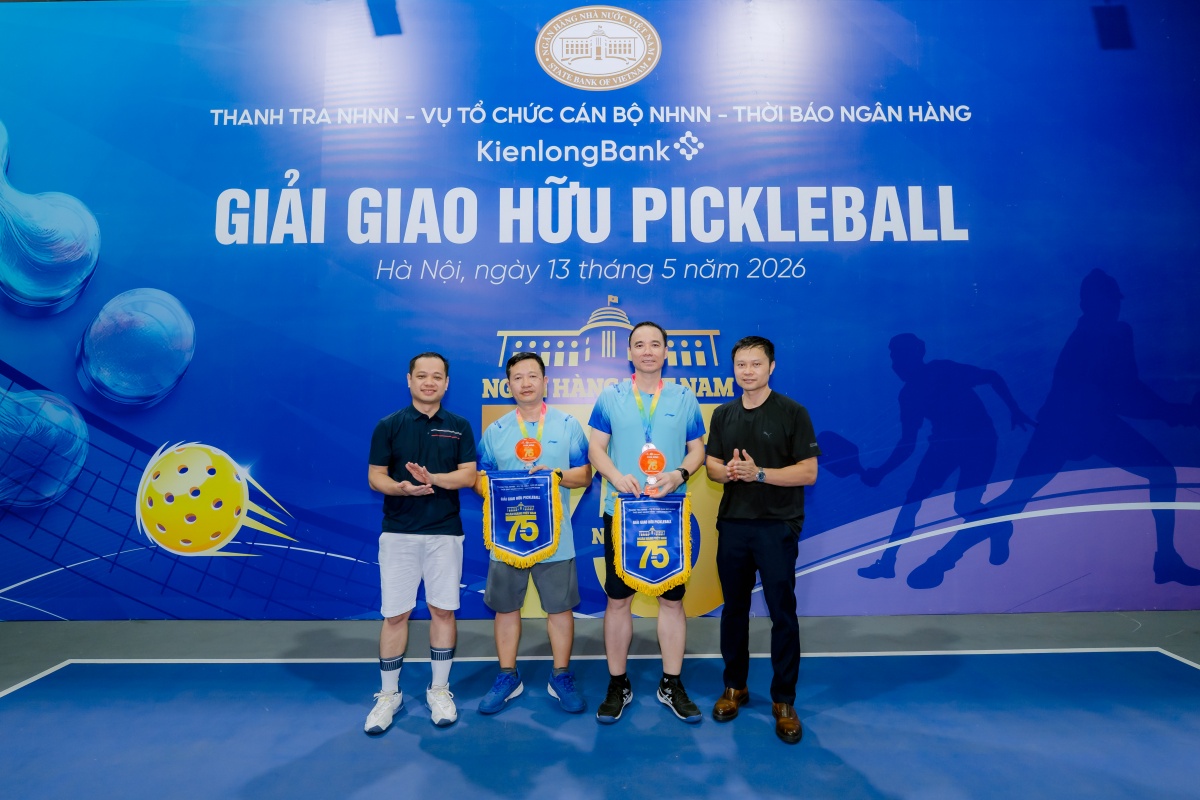 Sôi nổi giải Pickleball giao hữu giữa các đơn vị ngành Ngân hàng