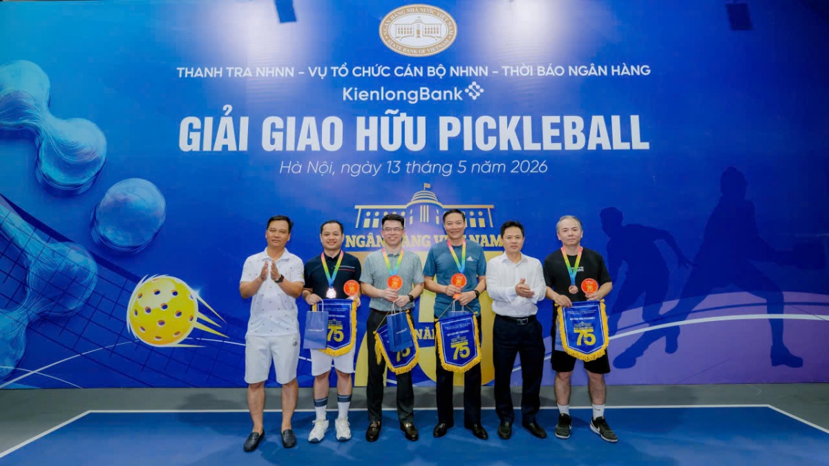 Sôi nổi giải Pickleball giao hữu giữa các đơn vị ngành Ngân hàng