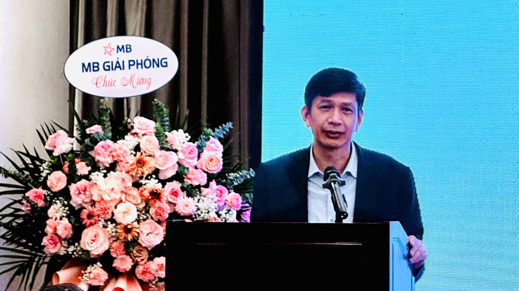 Ông Nguyễn Quốc Khánh, Phó Chủ tịch Hiệp hội Công nghiệp Hỗ trợ Việt Nam, Trưởng Ban Hạ tầng phát biểu tại sự kiện