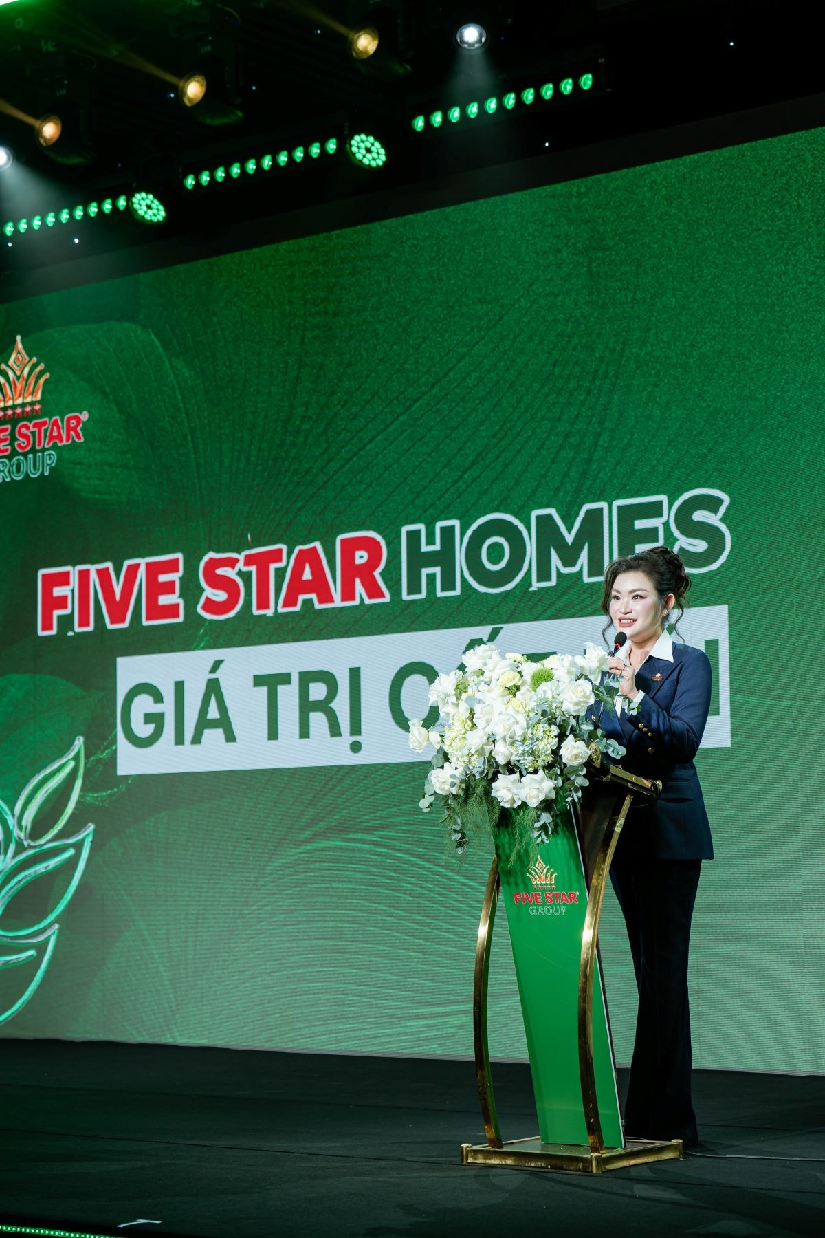 Bà Trần Diễm My - Phó Chủ tịch HĐQT Five Star Group phát biểu tại sự kiện