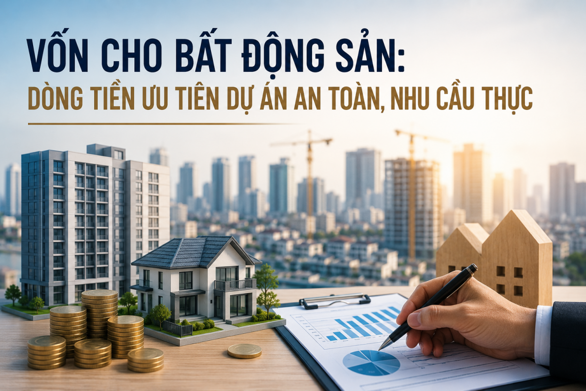 Vốn cho bất động sản: Dòng tiền ưu tiên dự án an toàn, nhu cầu thực Vốn cho bất động sản: Dòng tiền ưu tiên dự án an toàn, nhu cầu thực