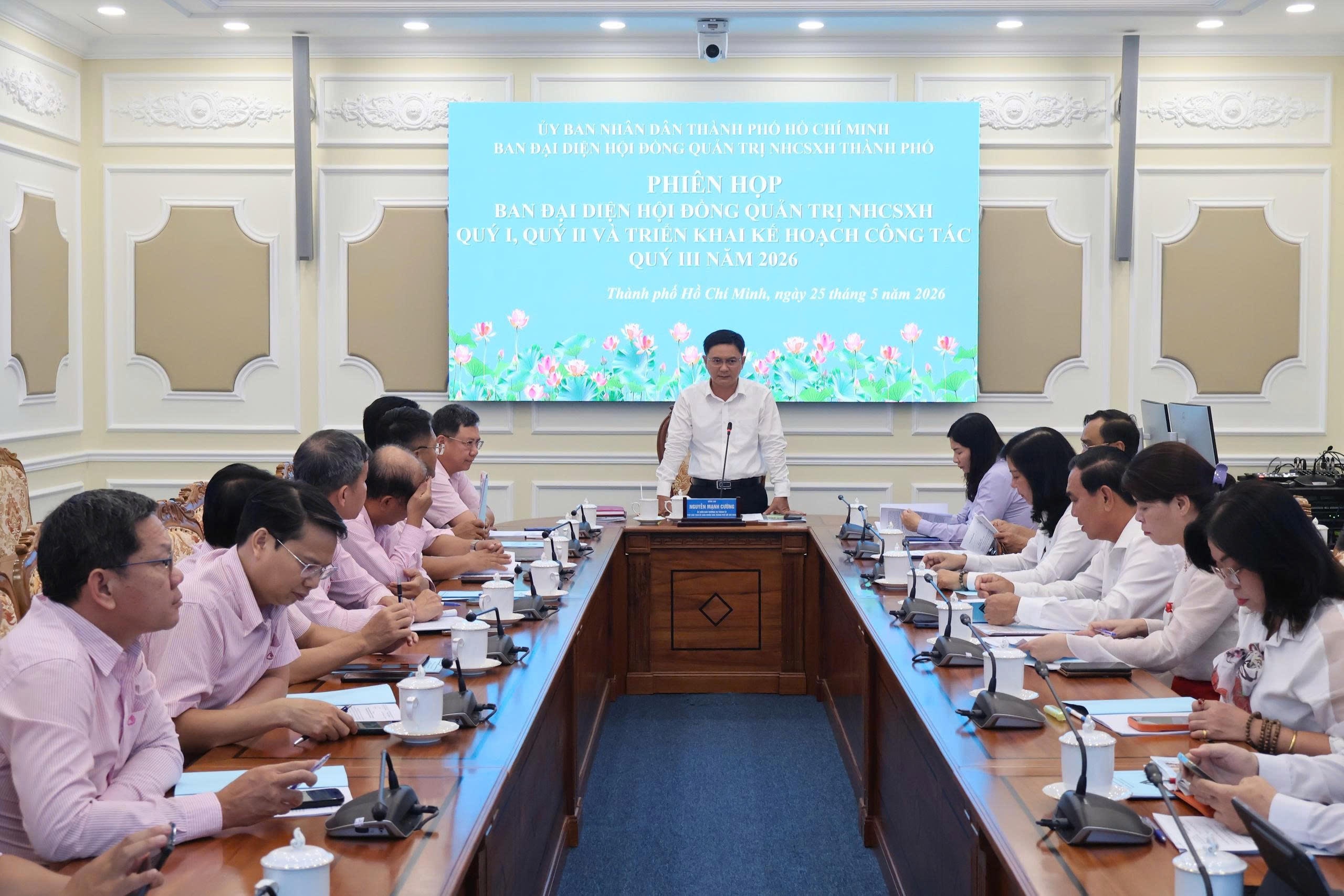 Ông Nguyễn Mạnh Cường, Phó Chủ tịch UBND TP. Hồ Chí Minh, Trưởng ban đại diện HĐQT NHCSXH Thành phố