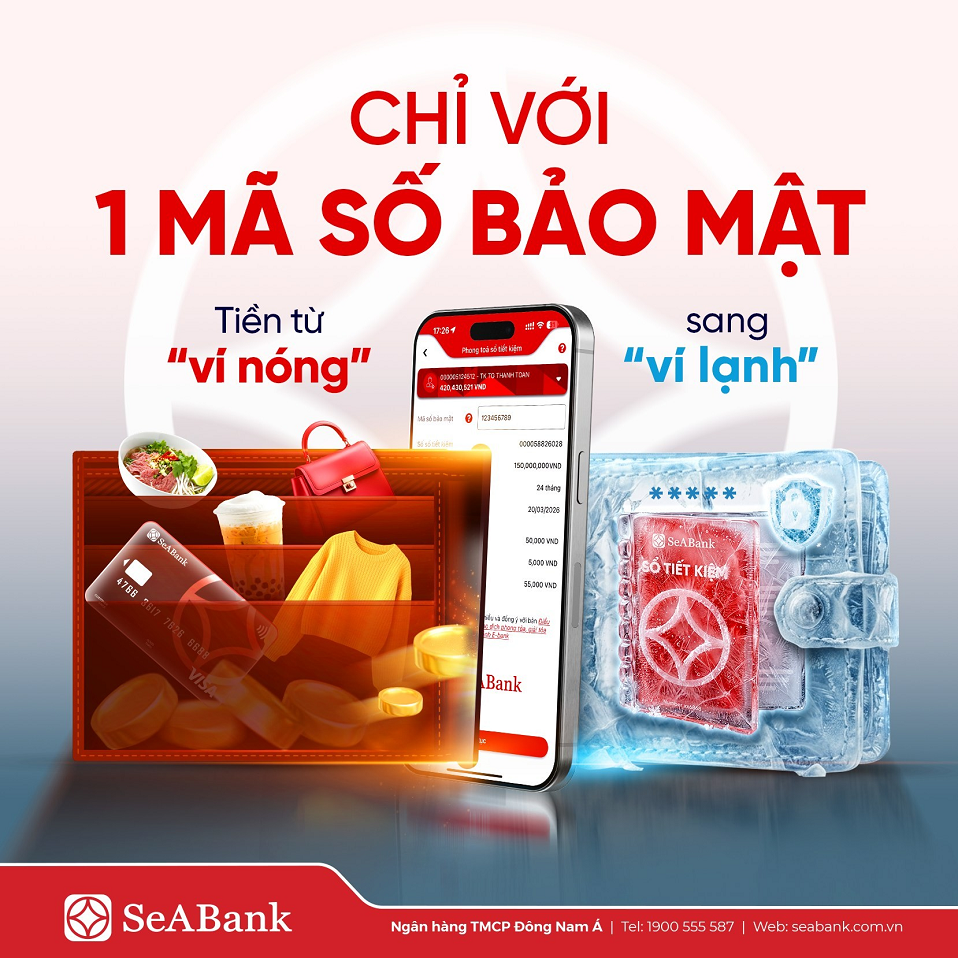 SeABank tăng lớp bảo vệ tiền gửi online trước lừa đảo công nghệ cao SeABank tăng lớp bảo vệ tiền gửi online trước lừa đảo công nghệ cao