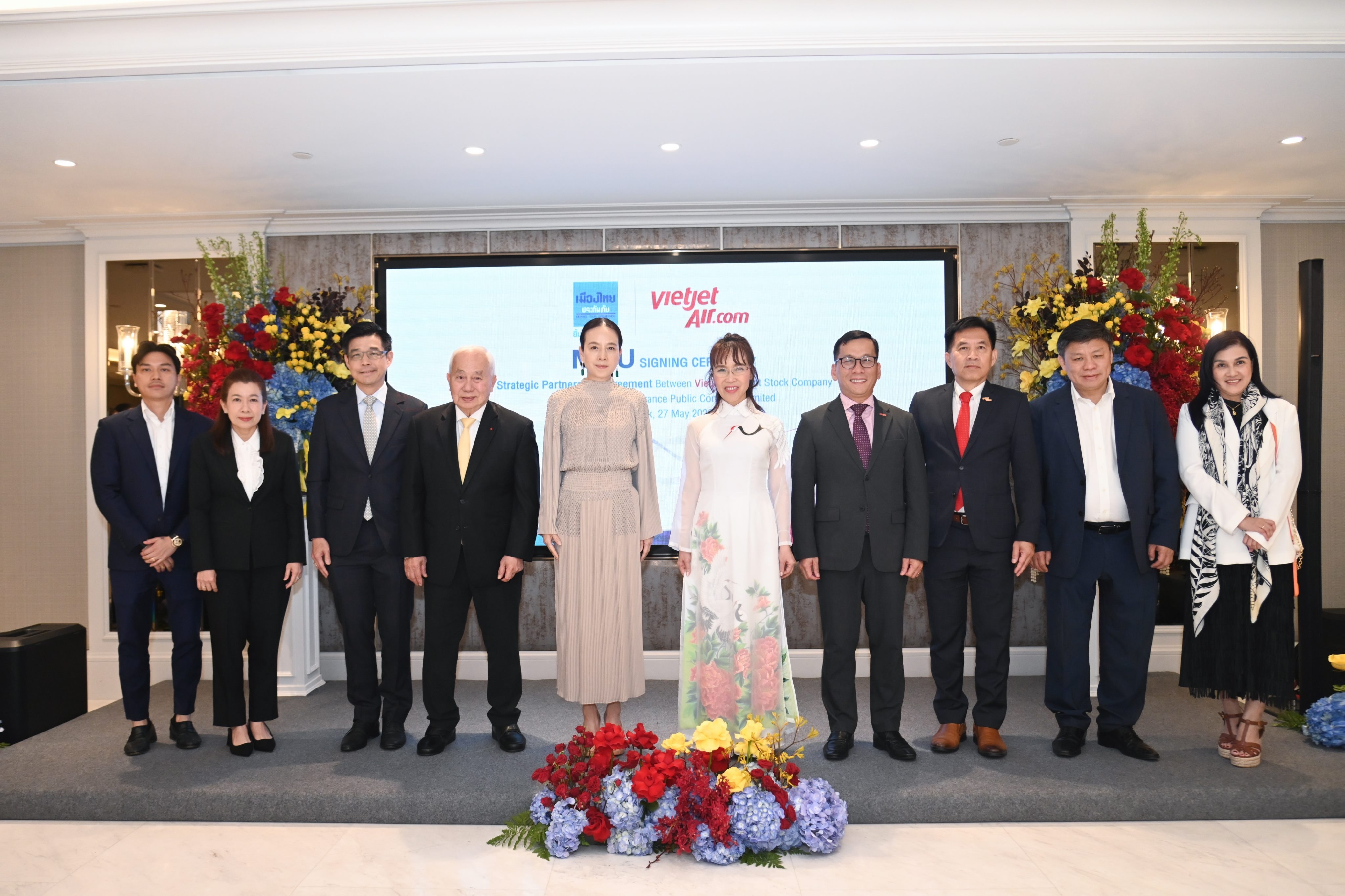 Vietjet và Muang Thai Insurance hợp tác chiến lược nhằm thúc đẩy các hoạt động thể thao, văn hóa và phát triển cộng đồng giữa Việt Nam, Thái Lan và khu vực, thế giới.