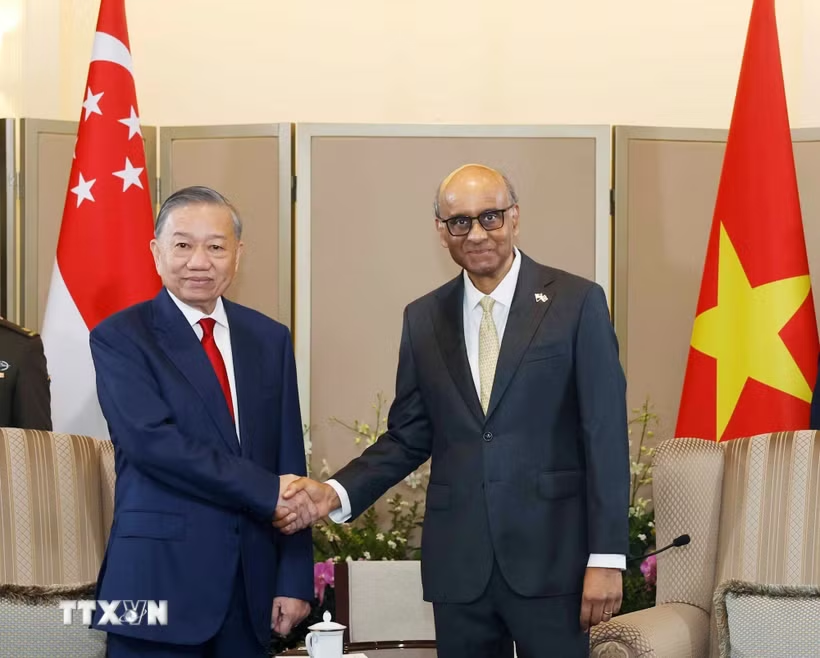 Tổng Bí thư, Chủ tịch nước Tô Lâm hội đàm với Tổng thống Singapore Tharman Shanmugaratnam