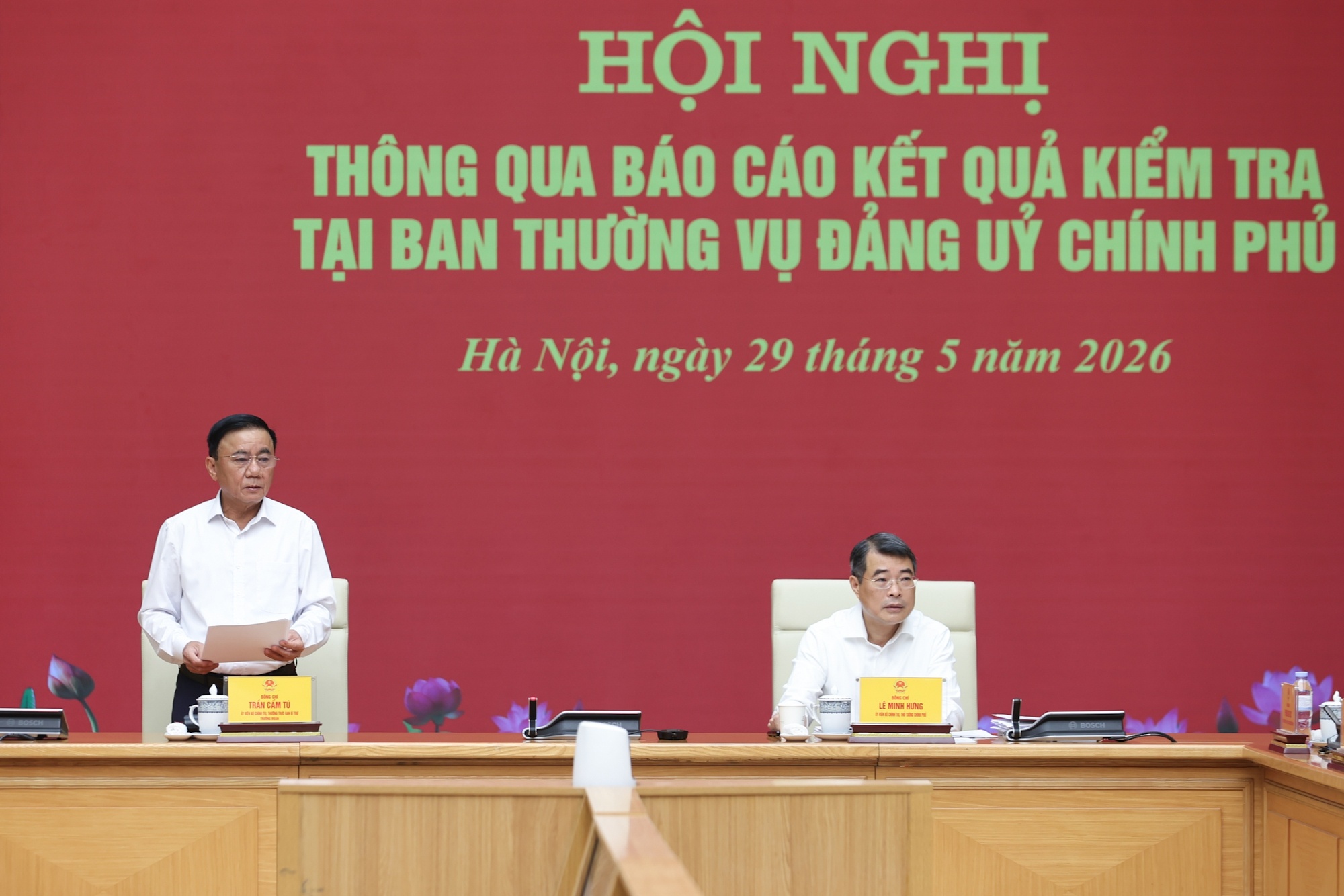 Đoàn kiểm tra, giám sát đánh giá cao những nỗ lực, cố gắng và kết quả đạt được của Đảng ủy Chính phủ trong thời gian qua, hoàn thành khối lượng công việc lớn, cơ bản đáp ứng yêu cầu đề ra, có những đột phá - Ảnh: VGP/Nhật Bắc