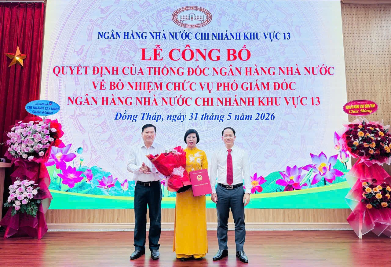 Bổ nhiệm bà Bùi Thị Thuý Hằng giữ chức Phó Giám đốc NHNN Khu vực 13