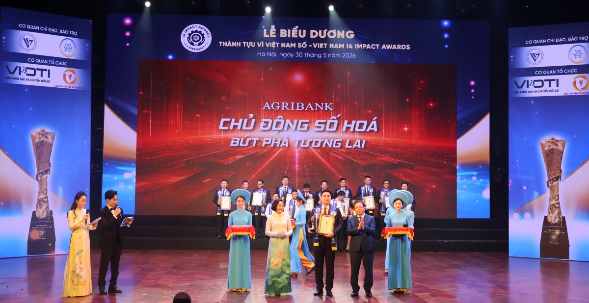 Agribank được vinh danh thành tựu vì Việt Nam số 2026