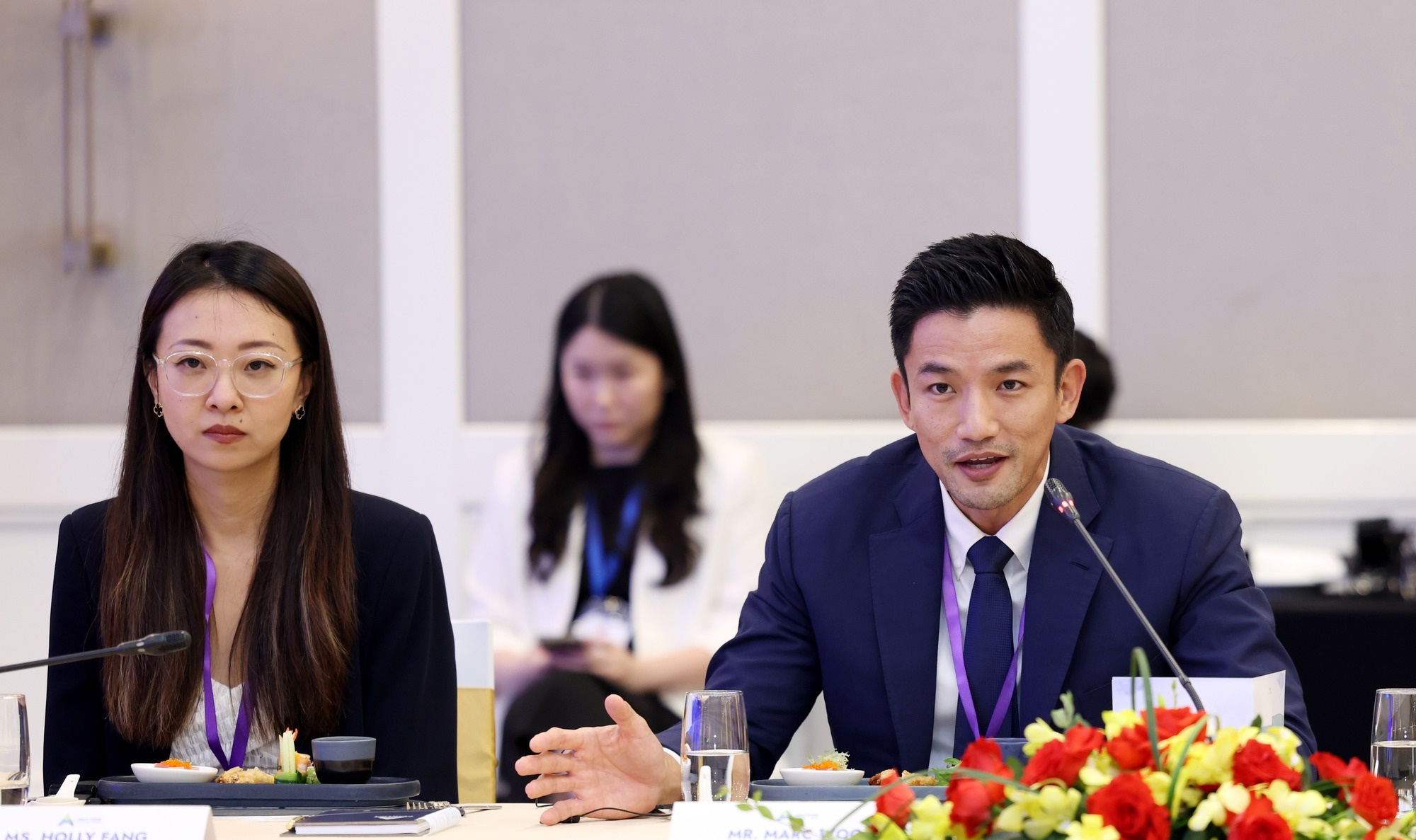 Nhiều tập đoàn lớn của khu vực và thế giới dự, phát biểu tại Tọa đàm - Ảnh VGP/Đức Tuân