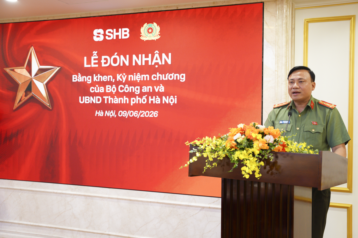 Bộ Công an tặng Bằng khen cho SHB Bộ Công an tặng Bằng khen cho SHB