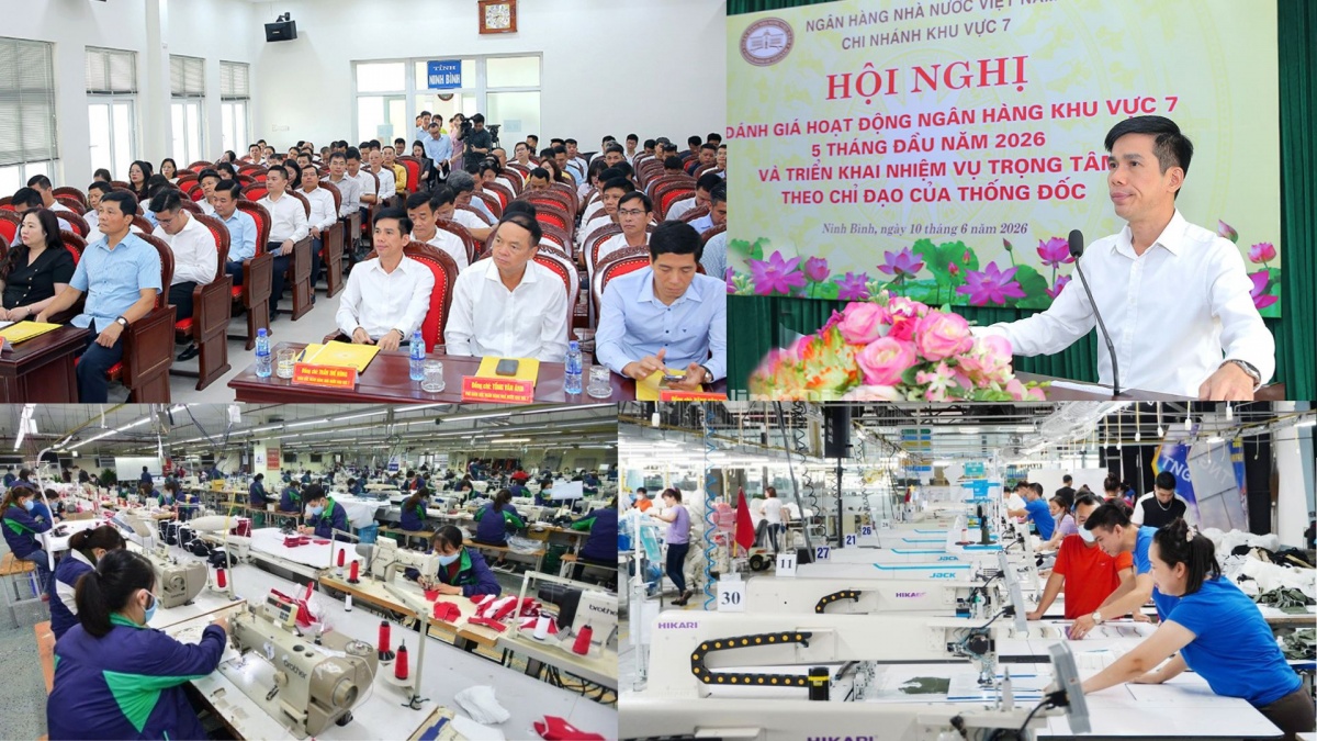 Đồng chí Trần Thế Hùng – Giám đốc NHNN Chi nhánh Khu vực 7 phát biểu chỉ đạo hệ thống các TCTD trên địa bàn quyết liệt thực hiện các giải pháp kéo giảm mặt bằng lãi suất, đồng hành cùng doanh nghiệp và người dân
