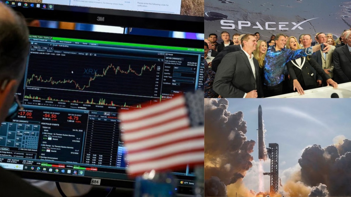 Nhà đầu tư lạc quan trở lại khi giá dầu giảm mạnh và cổ phiếu SpaceX tăng gần 20% trong ngày đầu tiên giao dịch, góp phần kéo các chỉ số chính của Phố Wall đồng loạt đi lên Nhà đầu tư lạc quan trở lại khi giá dầu giảm mạnh và cổ phiếu SpaceX tăng gần 20% trong ngày đầu tiên giao dịch, góp phần kéo các chỉ số chính của Phố Wall đồng loạt đi lên