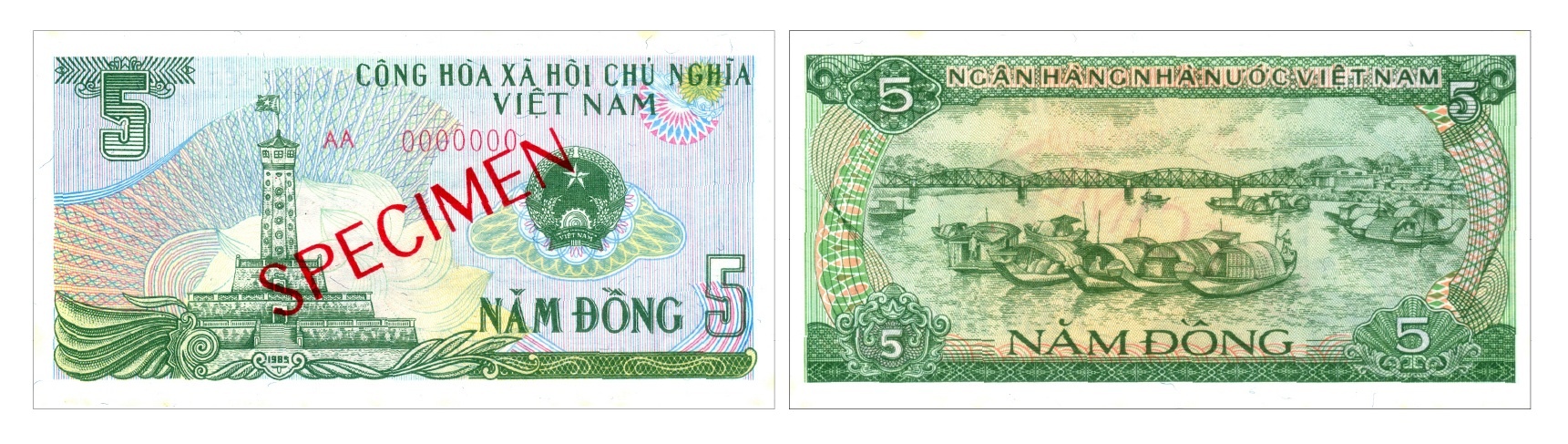 Ảnh 3.3.21.Tiền giấy 5 đồng, 1985