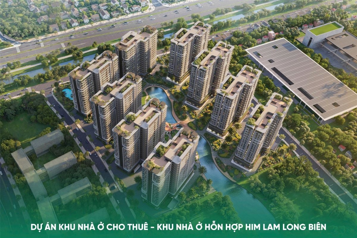 Phối cảnh Dự án Khu nhà ở cho thuê - Khu nhà ở hỗn hợp Him Lam Long Biên