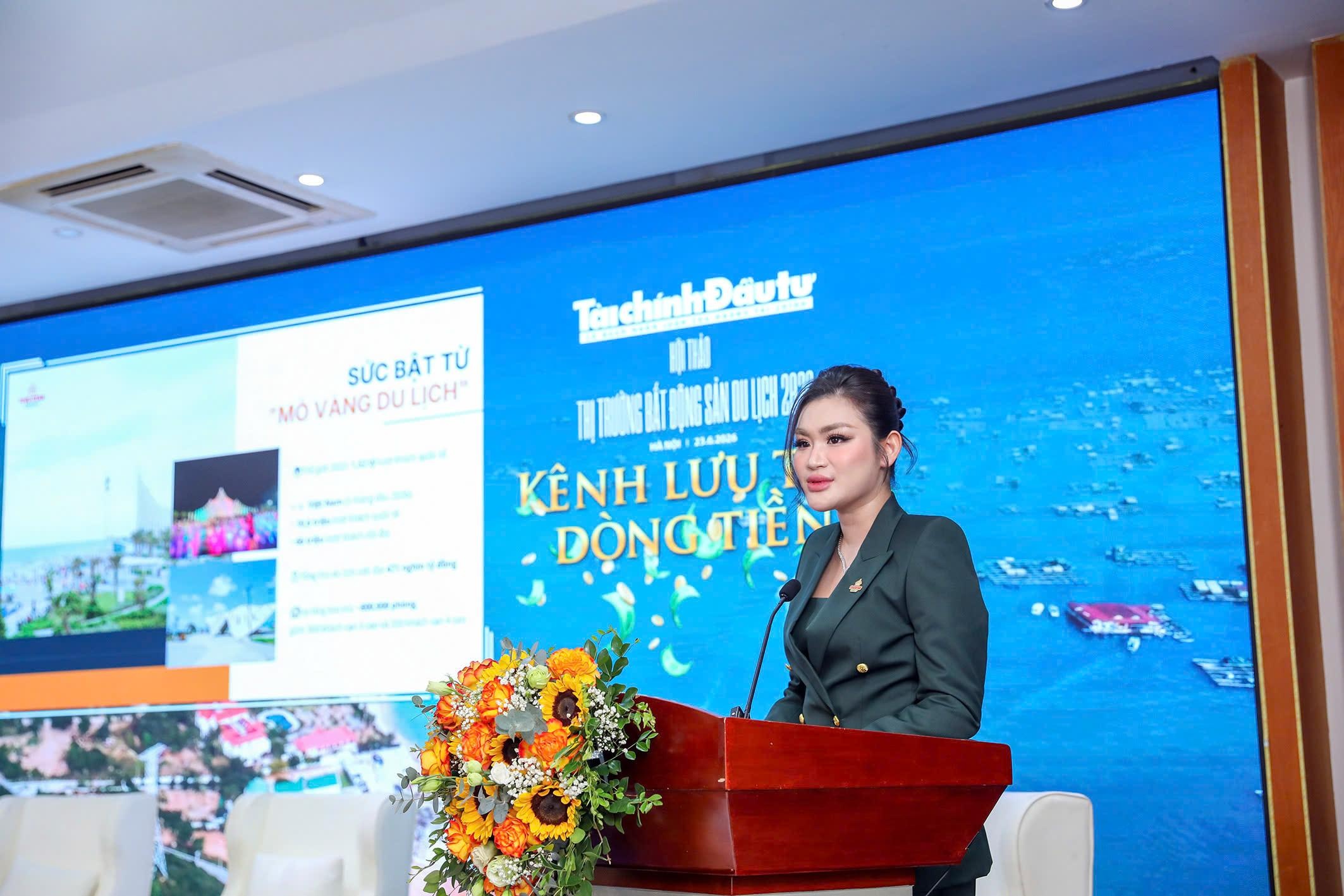 Bà Trần Diễm My, Phó Chủ tịch HĐQT Tập đoàn Five Star Group phát biểu tại hội thảo