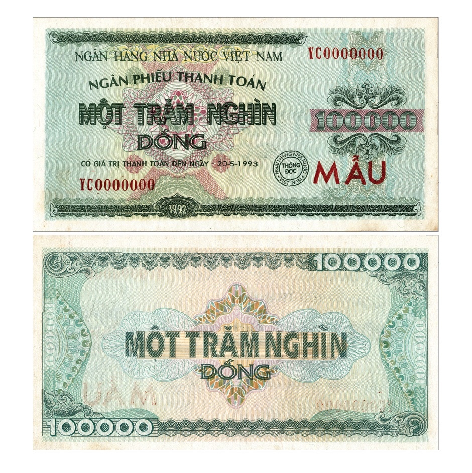 Ảnh 3.3.58. Ngân phiếu thanh toán 100.000 đồng