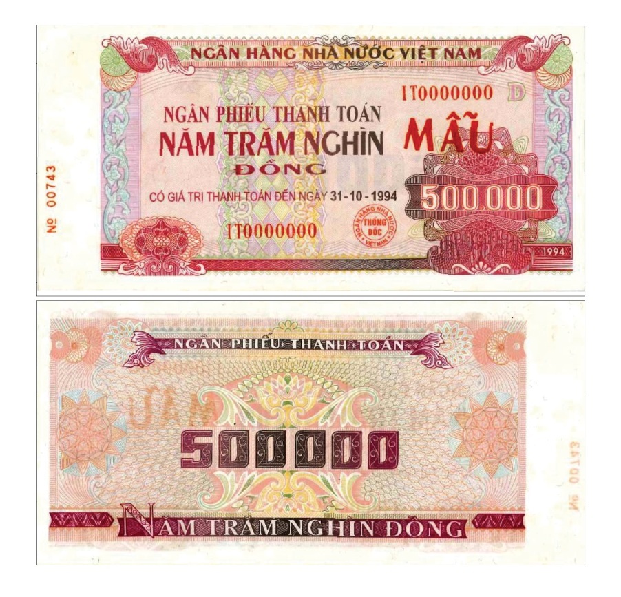 Ảnh 3.3.59. Ngân phiếu thanh toán 500.000 đồng