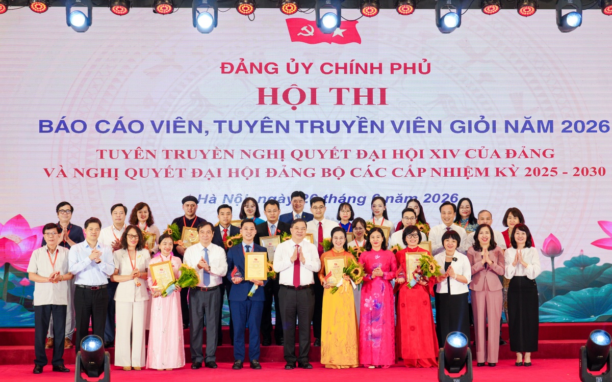 Đảng bộ NHNN giành giải Nhất tại Hội thi Báo cáo viên, tuyên truyền viên giỏi năm 2026