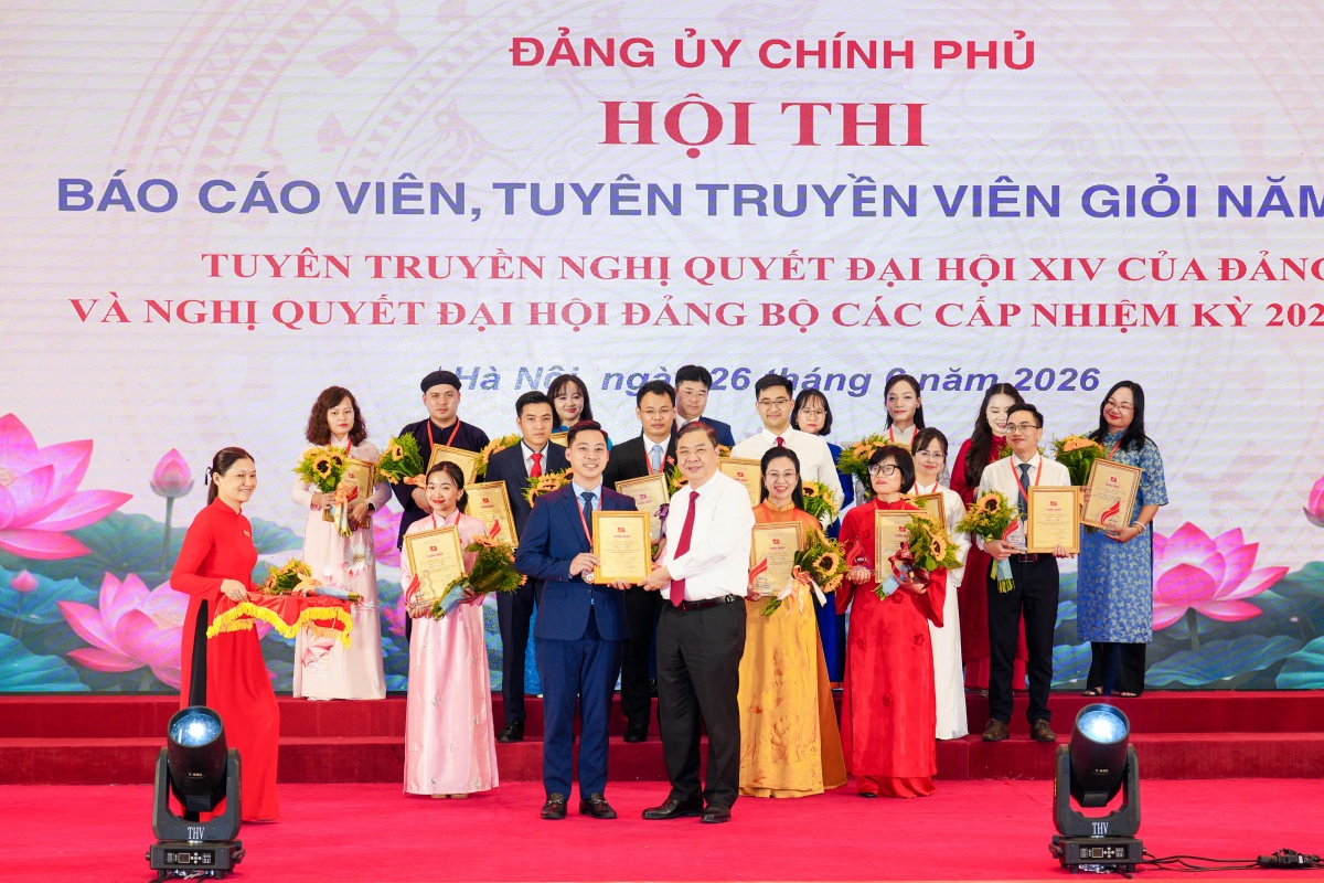 Đảng bộ NHNN giành giải Nhất tại Hội thi Báo cáo viên, tuyên truyền viên giỏi năm 2026