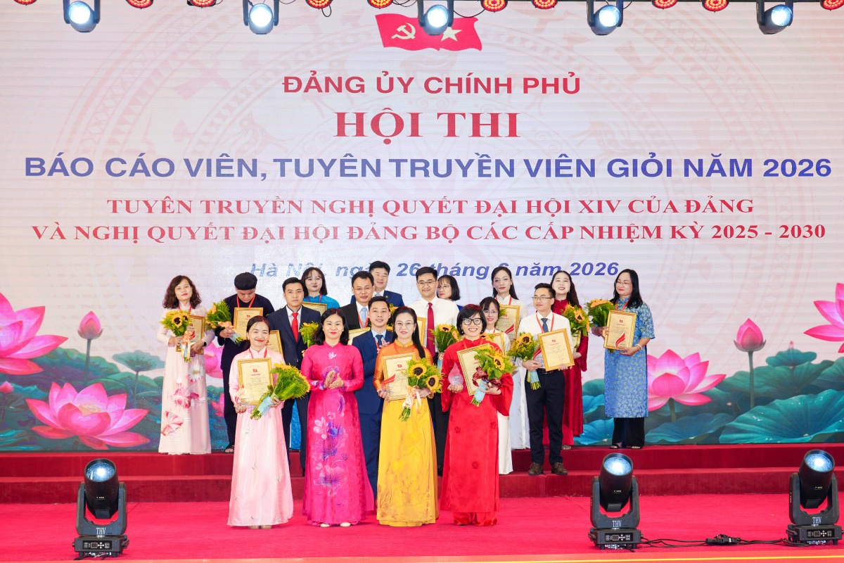Đảng bộ NHNN giành giải Nhất tại Hội thi Báo cáo viên, tuyên truyền viên giỏi năm 2026