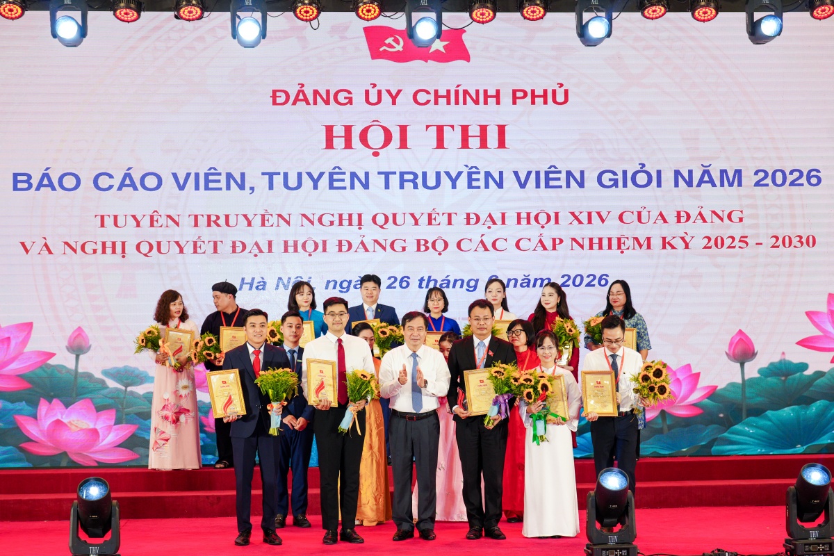 Đảng bộ NHNN giành giải Nhất tại Hội thi Báo cáo viên, tuyên truyền viên giỏi năm 2026