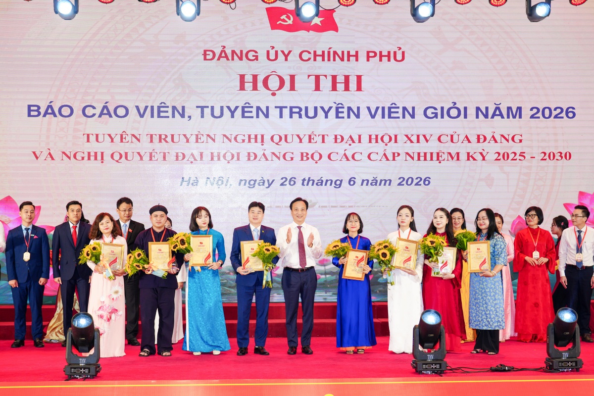 Đảng bộ NHNN giành giải Nhất tại Hội thi Báo cáo viên, tuyên truyền viên giỏi năm 2026