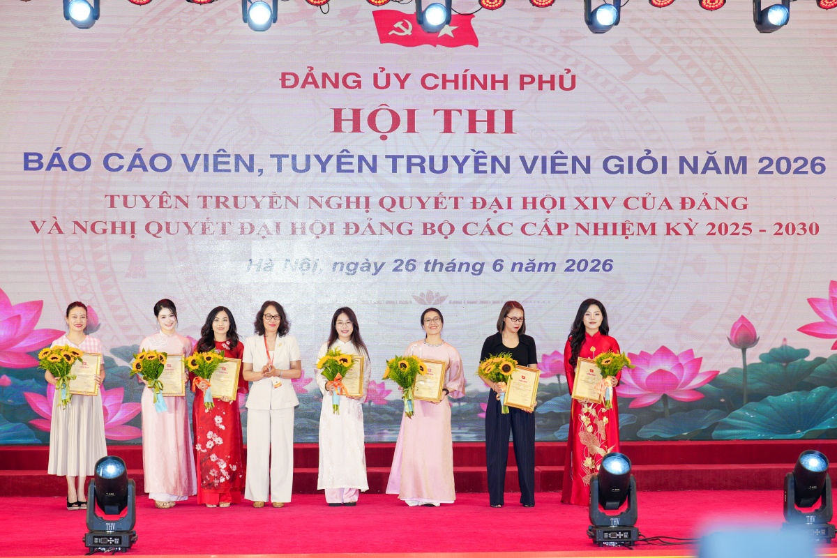 Đảng bộ NHNN giành giải Nhất tại Hội thi Báo cáo viên, tuyên truyền viên giỏi năm 2026