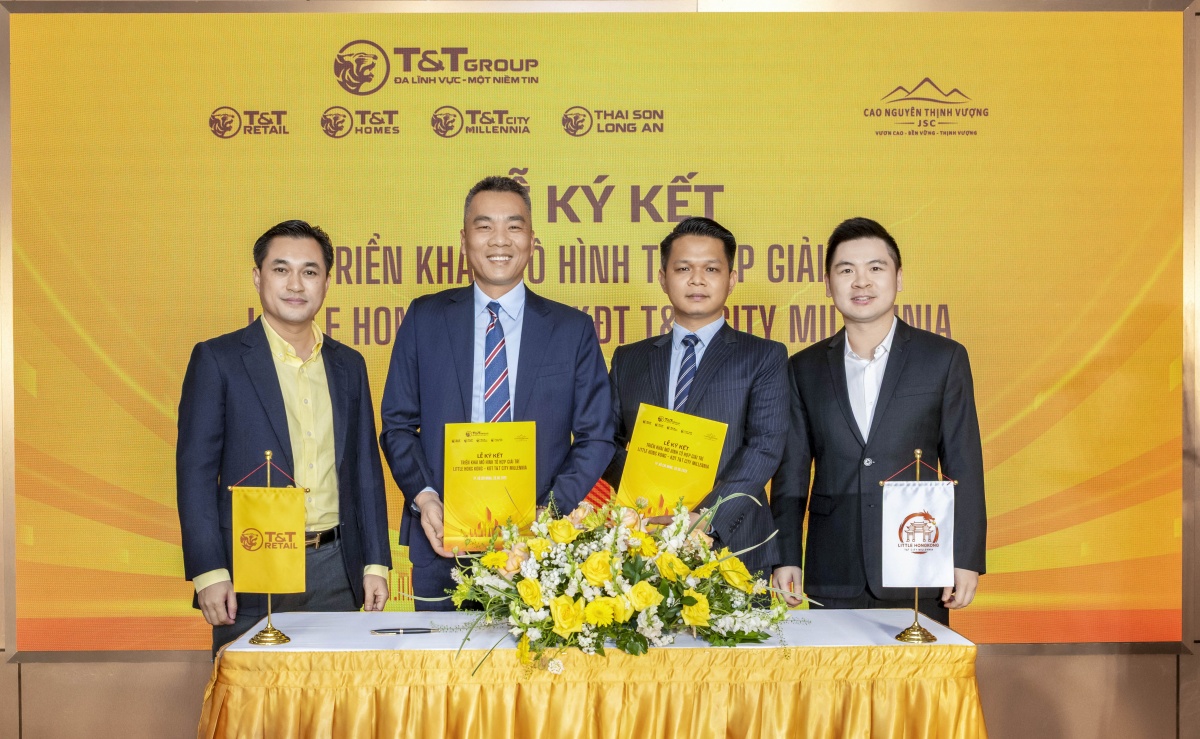 Đại diện Công ty TNHH T&T Retail (thành viên Tập đoàn T&T Group) và Công ty Cổ phần Cao Nguyên Thịnh Vượng đã ký kết Thỏa thuận hợp tác phát triển Little Hong Kong