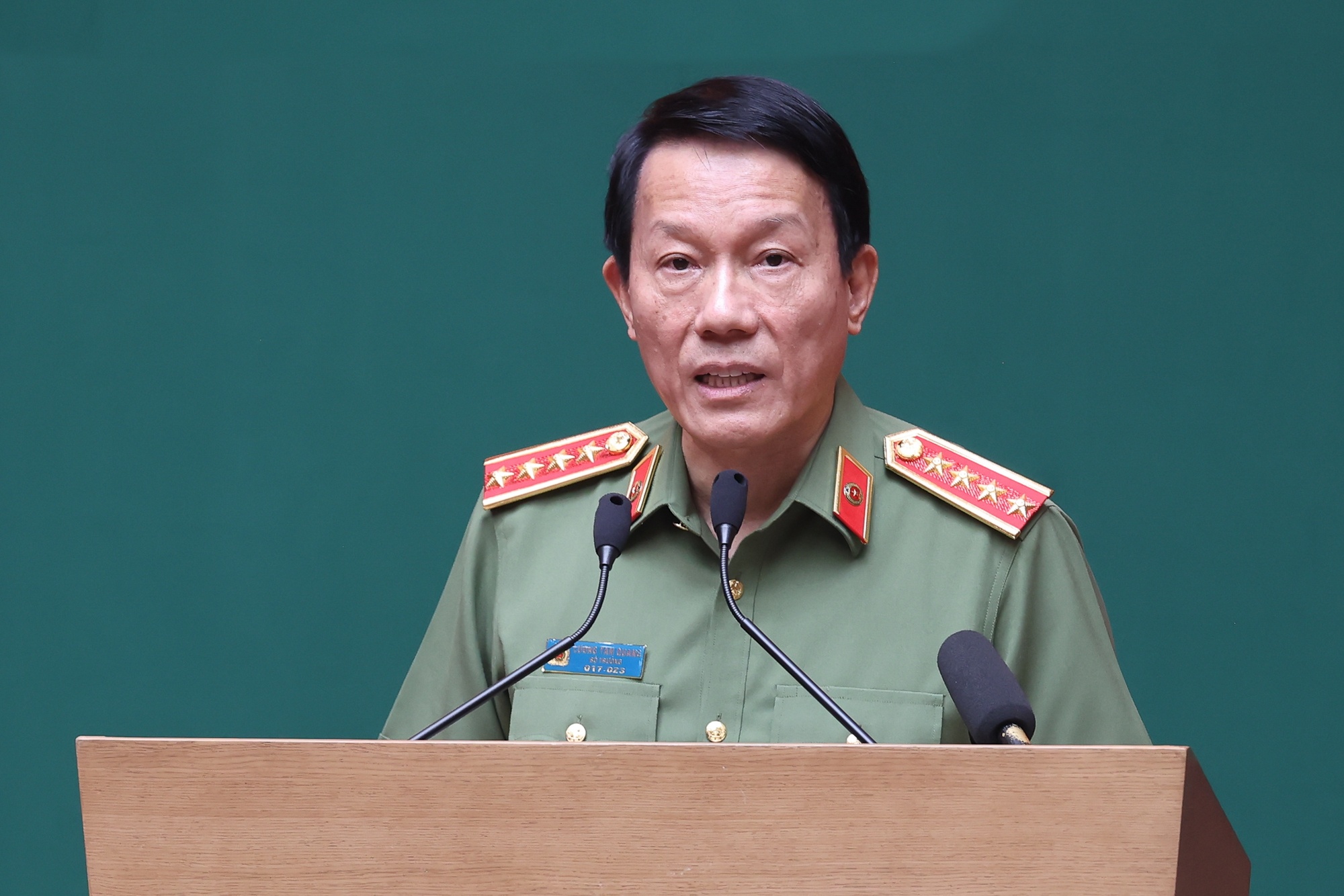 Đại tướng Lương Tam Quang, Bộ trưởng Bộ Công an phát biểu khai mạc Hội nghị - Ảnh: VGP/Nhật Bắc Đại tướng Lương Tam Quang, Bộ trưởng Bộ Công an phát biểu khai mạc Hội nghị - Ảnh: VGP/Nhật Bắc