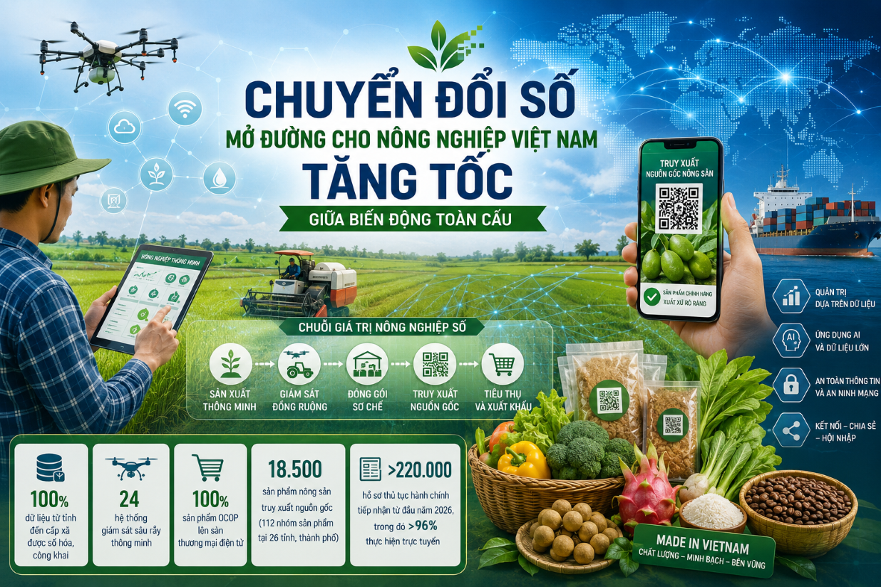Chuyển đổi số mở đường cho nông nghiệp Việt Nam tăng tốc Chuyển đổi số mở đường cho nông nghiệp Việt Nam tăng tốc
