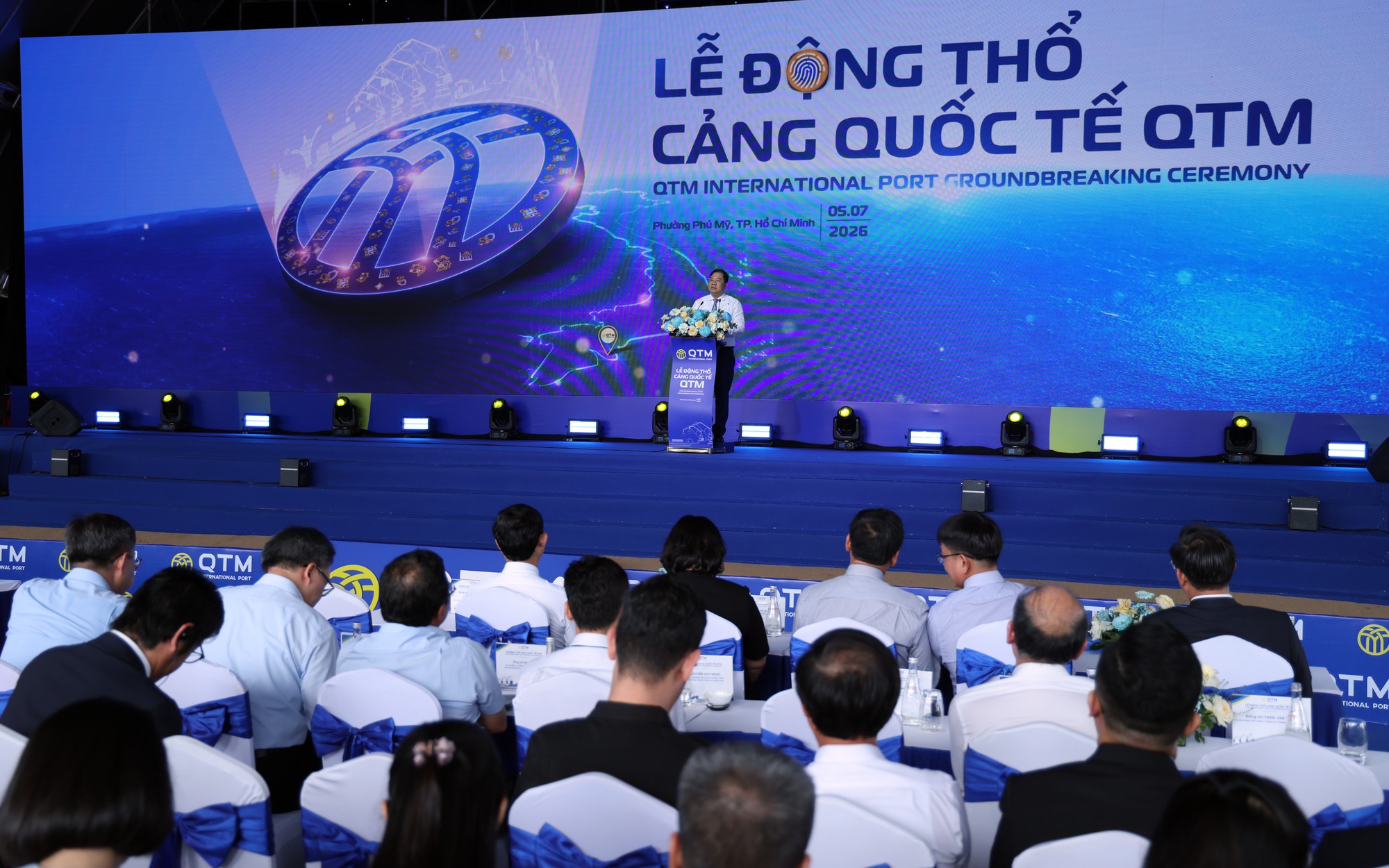 Phó Thủ tướng Thường trực Phạm Gia Túc dự lễ khởi công dự án cảng biển thuộc Cụm cảng nước sâu Cái Mép-Thị Vải (TPHCM) Phó Thủ tướng Thường trực Phạm Gia Túc dự lễ khởi công dự án cảng biển thuộc Cụm cảng nước sâu Cái Mép-Thị Vải (TPHCM)- Ảnh 2.