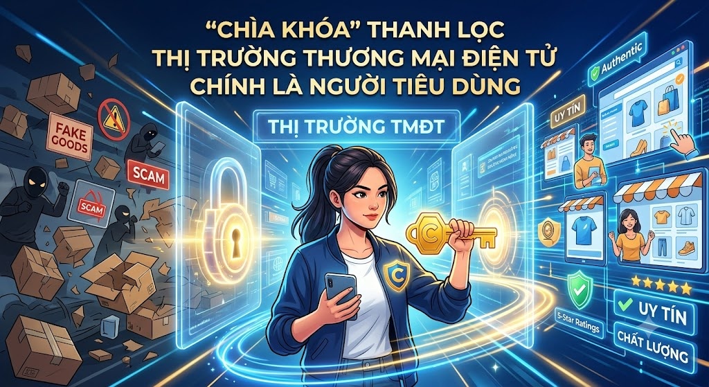"Chìa khóa" thanh lọc thị trường thương mại điện tử chính là người tiêu dùng "Chìa khóa" thanh lọc thị trường thương mại điện tử chính là người tiêu dùng