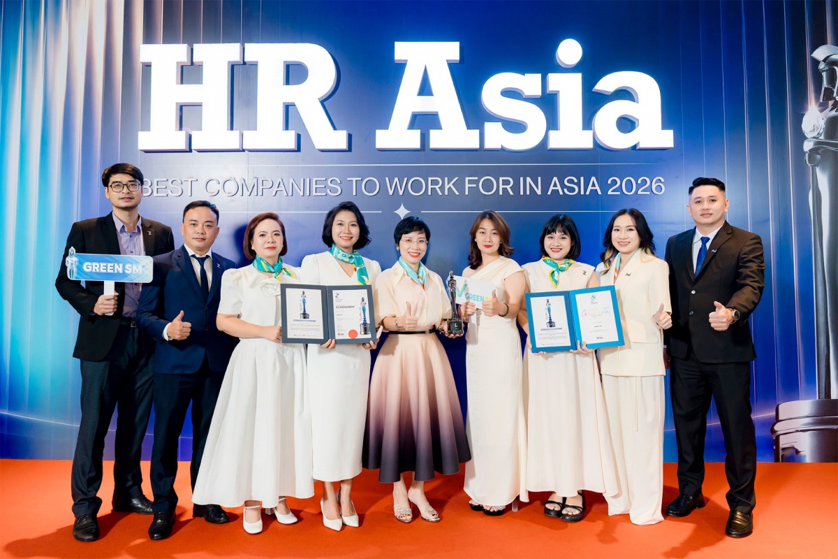 GREEN SM giành cú đúp giải thưởng HR ASIA AWARDS 2026 GREEN SM giành cú đúp giải thưởng HR ASIA AWARDS 2026